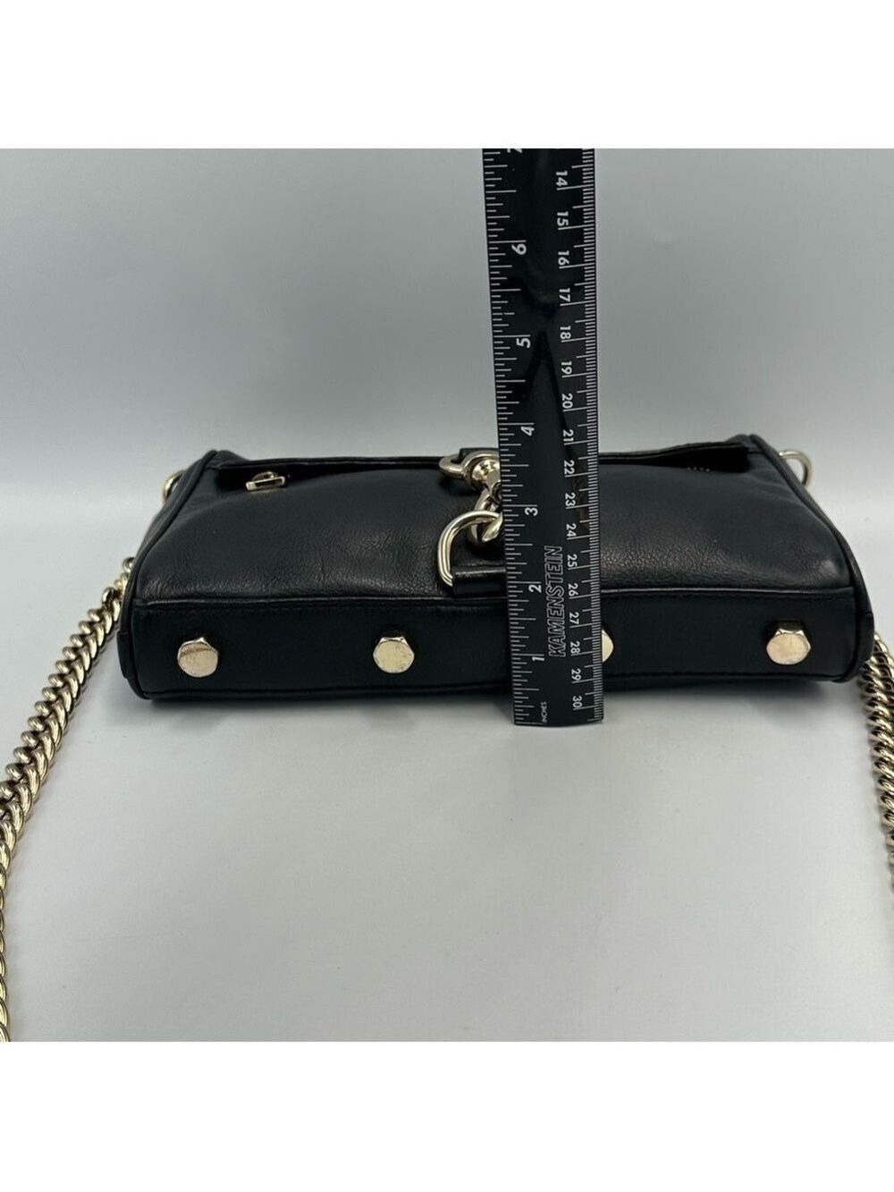 Rebecca Minkoff Mini MAC Crossbody Bag Black Leather Purse - Picture 14 of 14